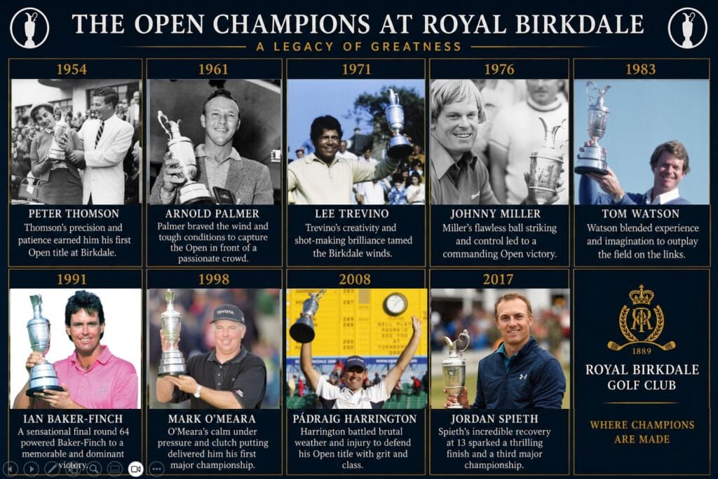 Birkdale Winners and Southport Golf Tours